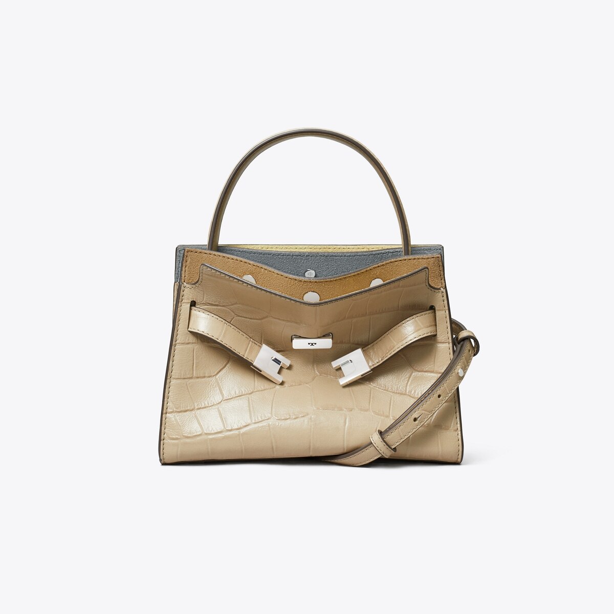 Tory Burch 2WAYバッグ Petite Lee Radziwill Croc-Embossed Double Bag: Women's Designer